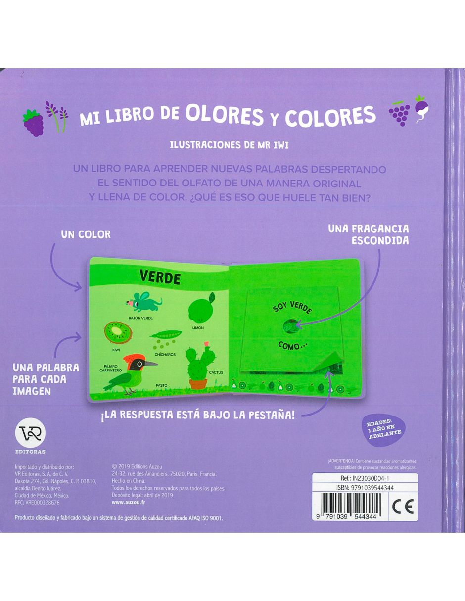 Mi Libro de Olores y Colores: El Jardín de Auzou 2