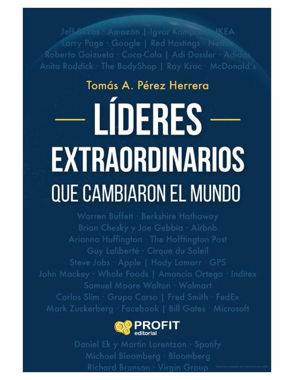 Libro Líderes Extraordinarios Que Cambiaron El Mundo de Tomás A. Pérez Herrera 2