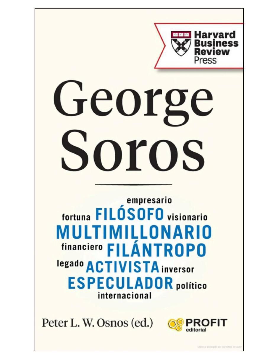 Libro George Soros - Harvard Business Review de Peter L. W. Osnos 2