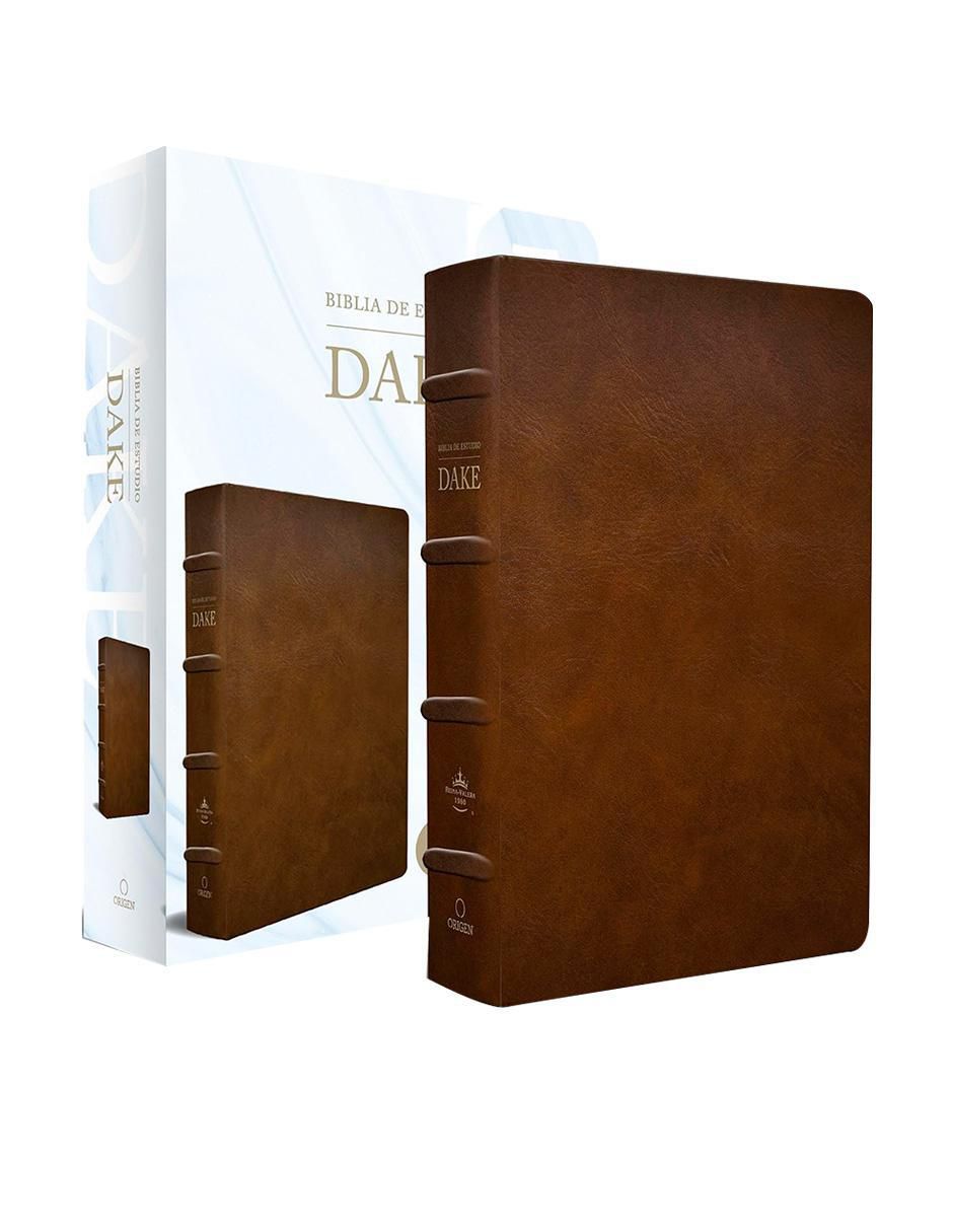 Libro RVR 1960 Biblia De Estudio Dake Piel Marrón de Reina Valera