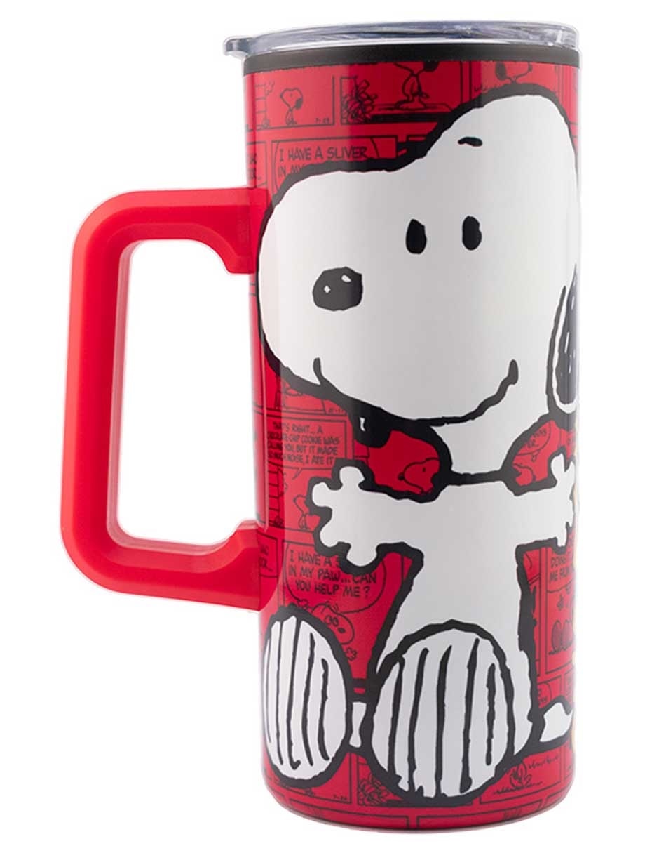 Termo de acero inoxidable Snoopy con tapa a presión 580 ml 2