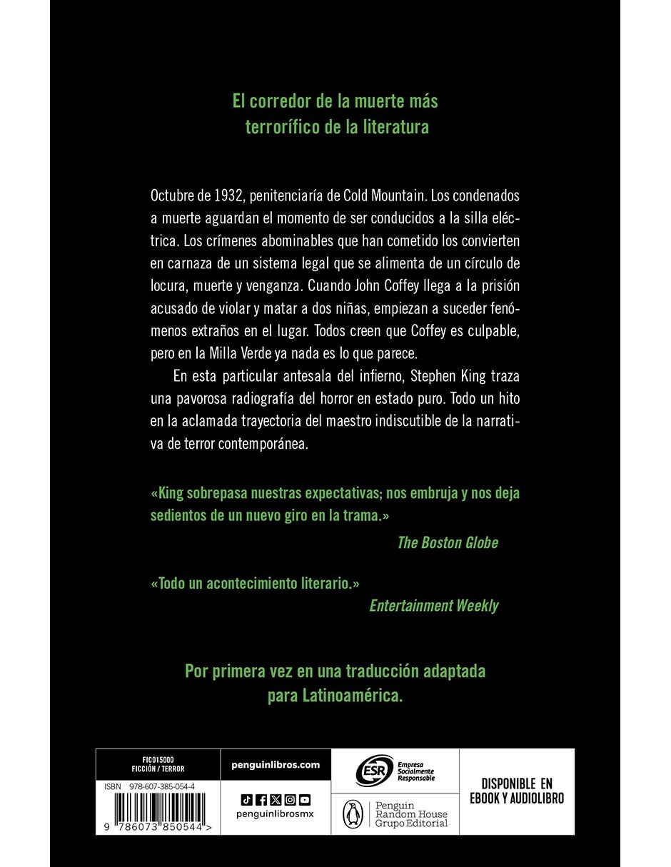 Libro La milla verde de Stephen King 2