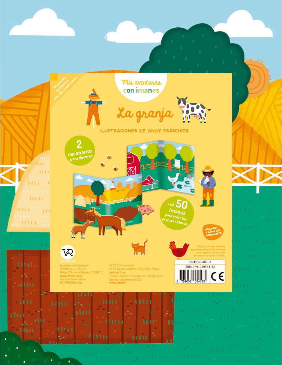 Libro Mis Aventuras con Imanes La Granja de Auzou 4
