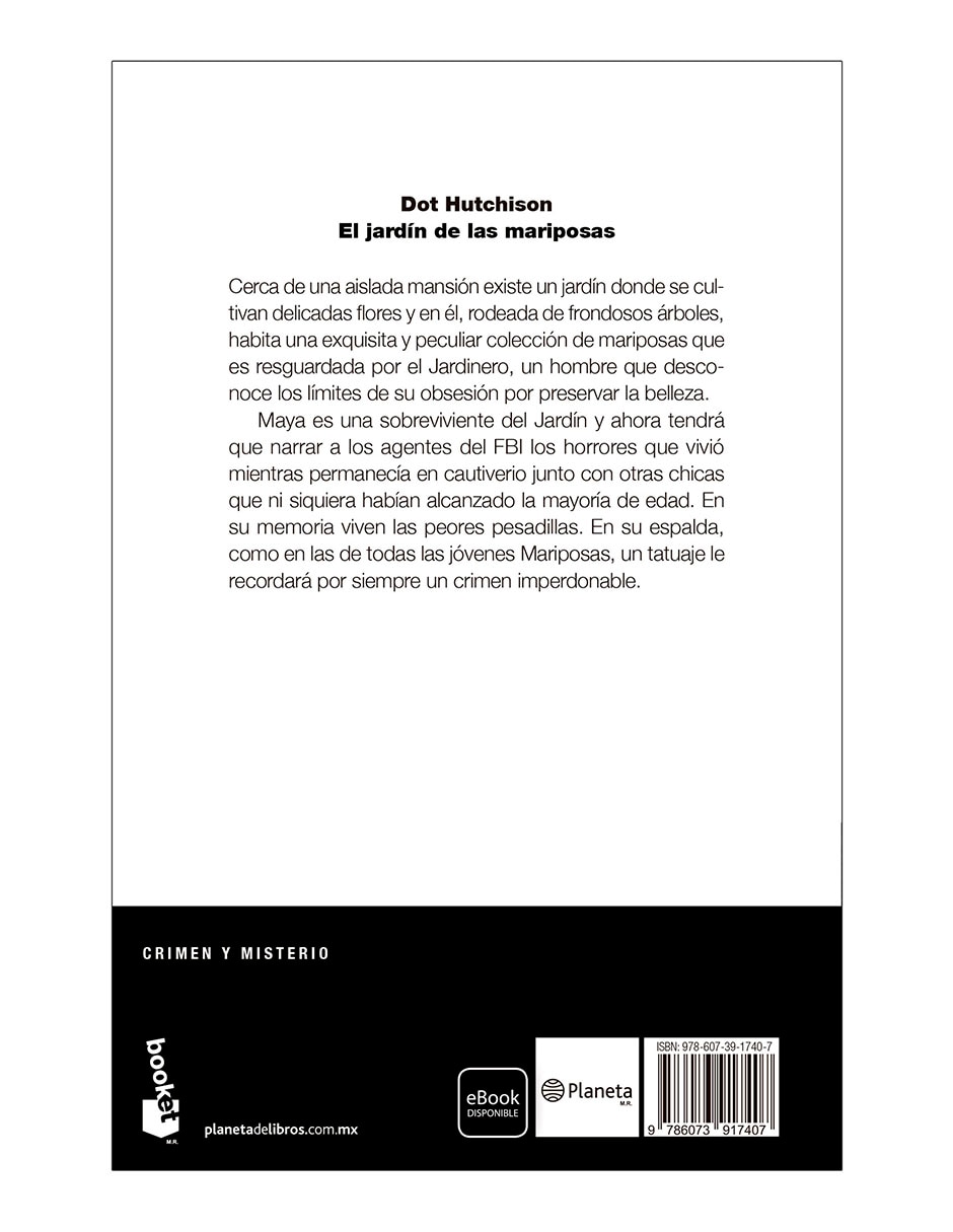 Libro El Jardín de Las Mariposas de Dot Hutchison 2