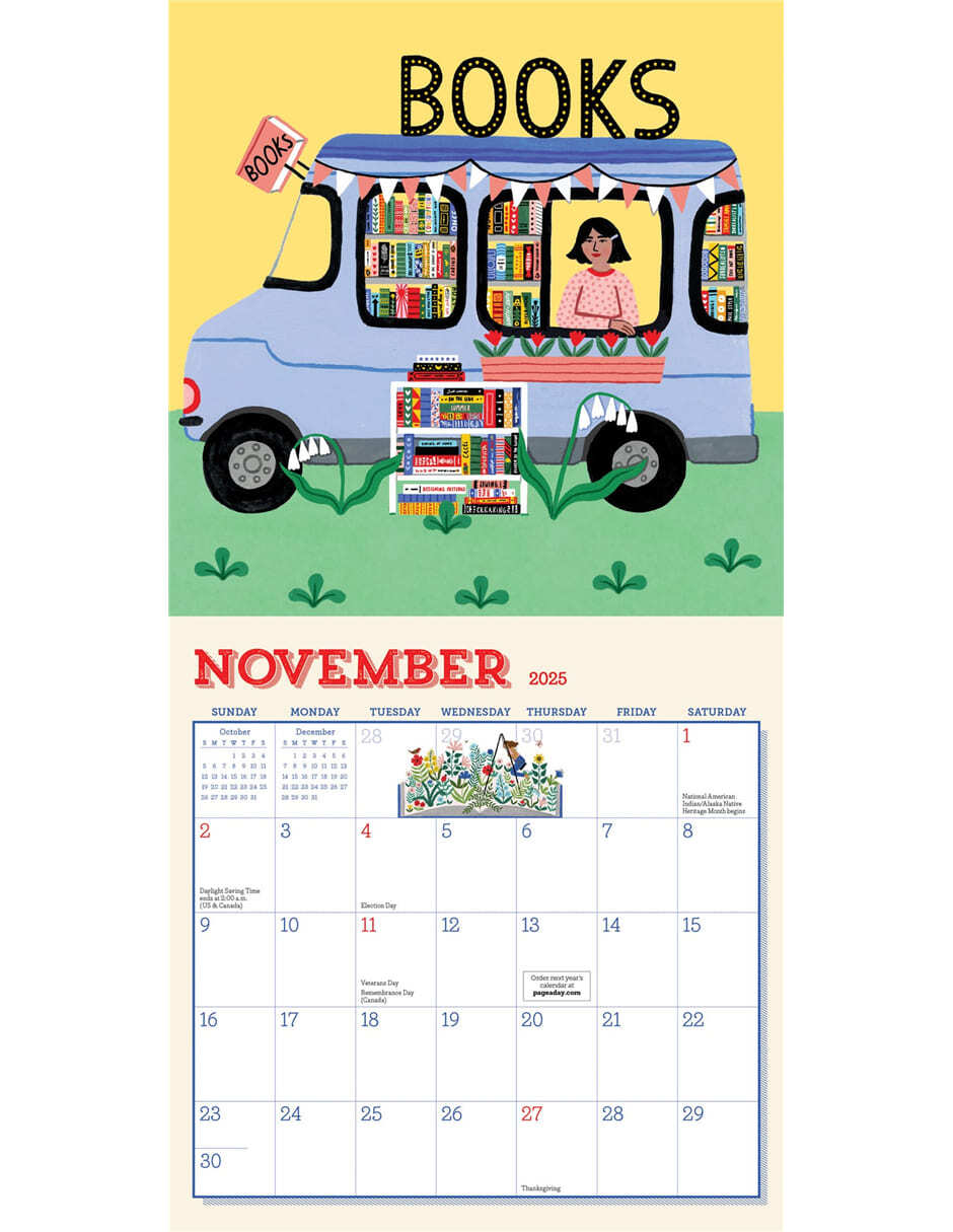Calendario de pared Book Nerd 4