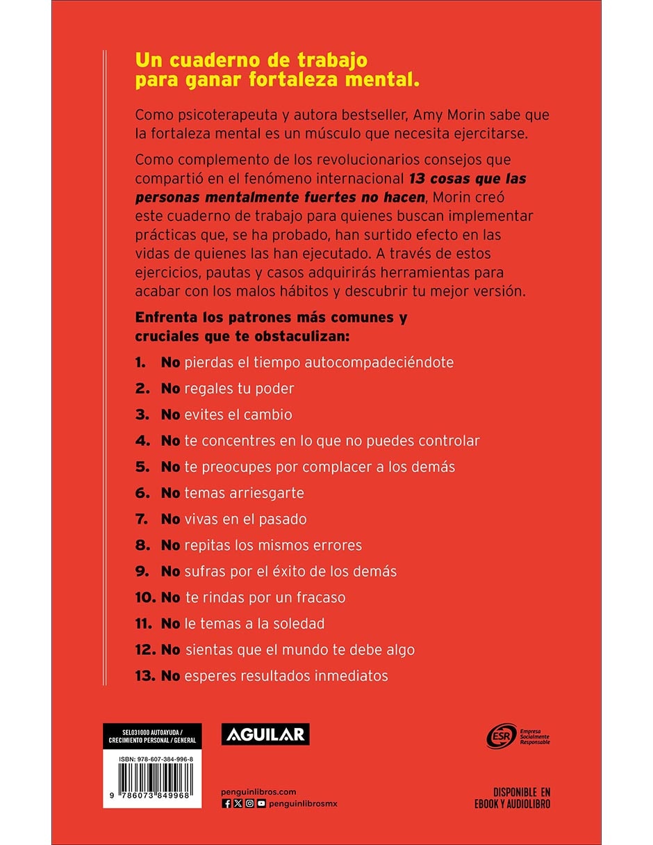 Libro 13 cosas que las personas mentalmente fuertes no hacen de Amy Morin 2