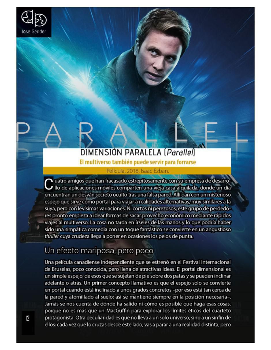 Libro Universos Paralelos: Multiversos en cine y series de Jose Sénder 4