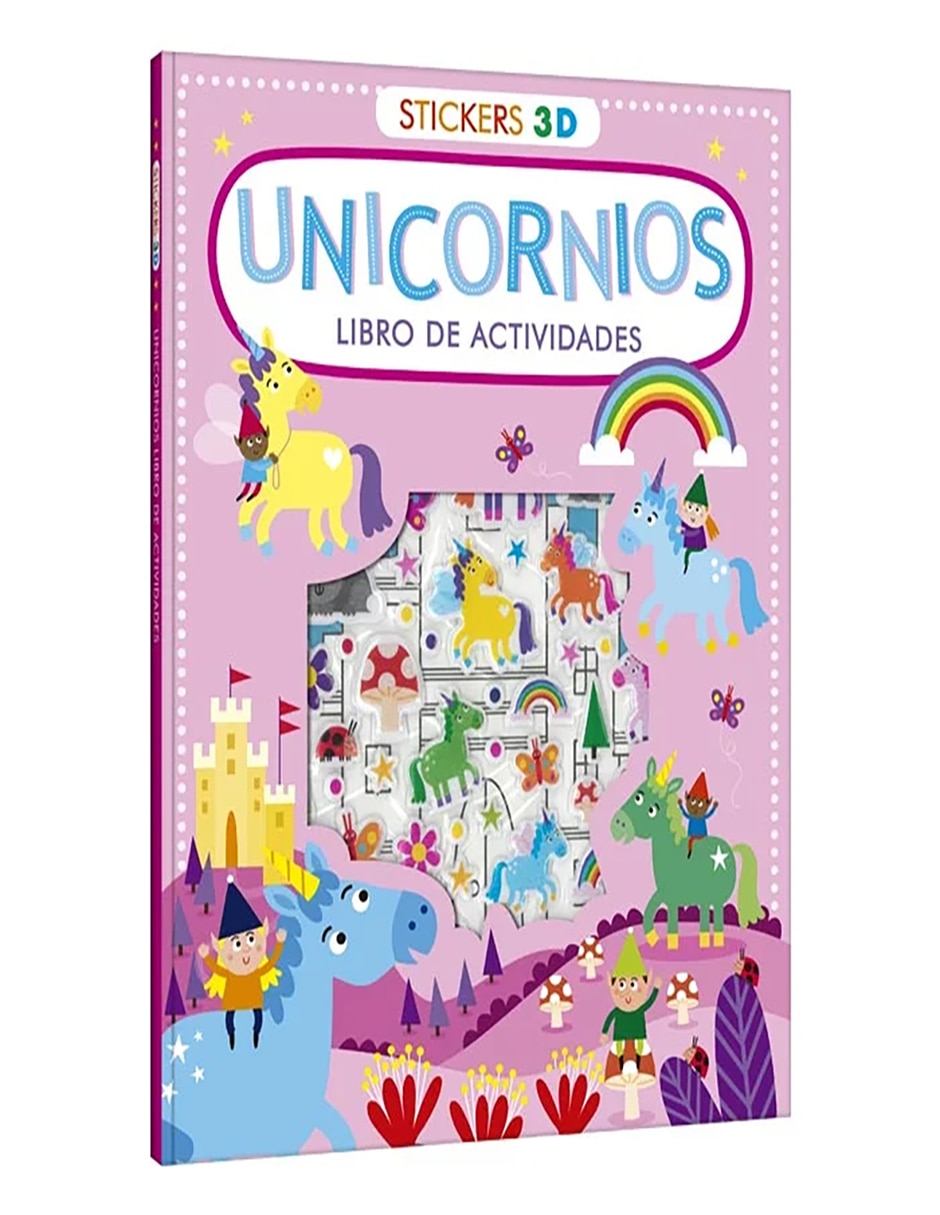 Libro de actividades con stickers 3D unicornios de Lexus 1