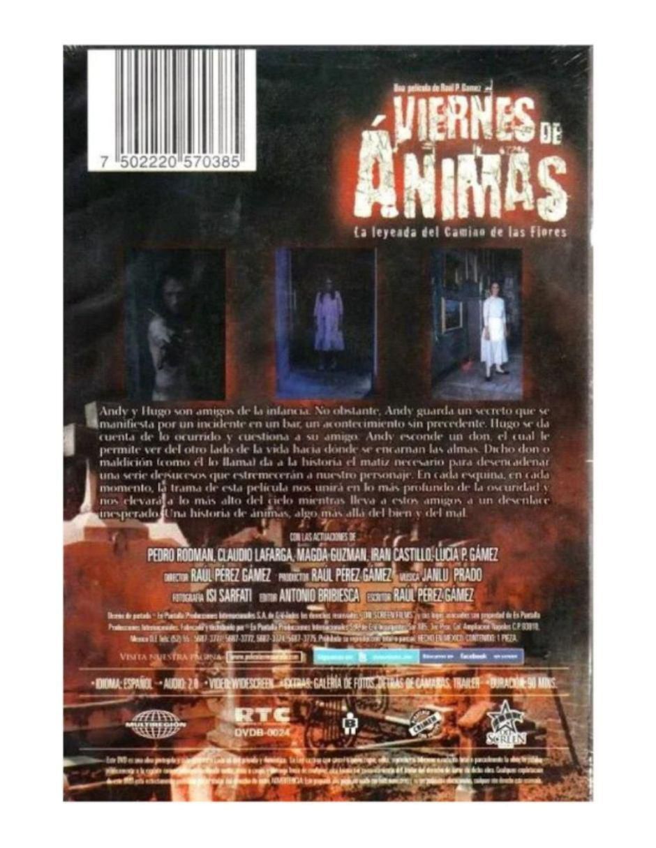 Viernes de Ánimas 2011 película de terror en DVD 2