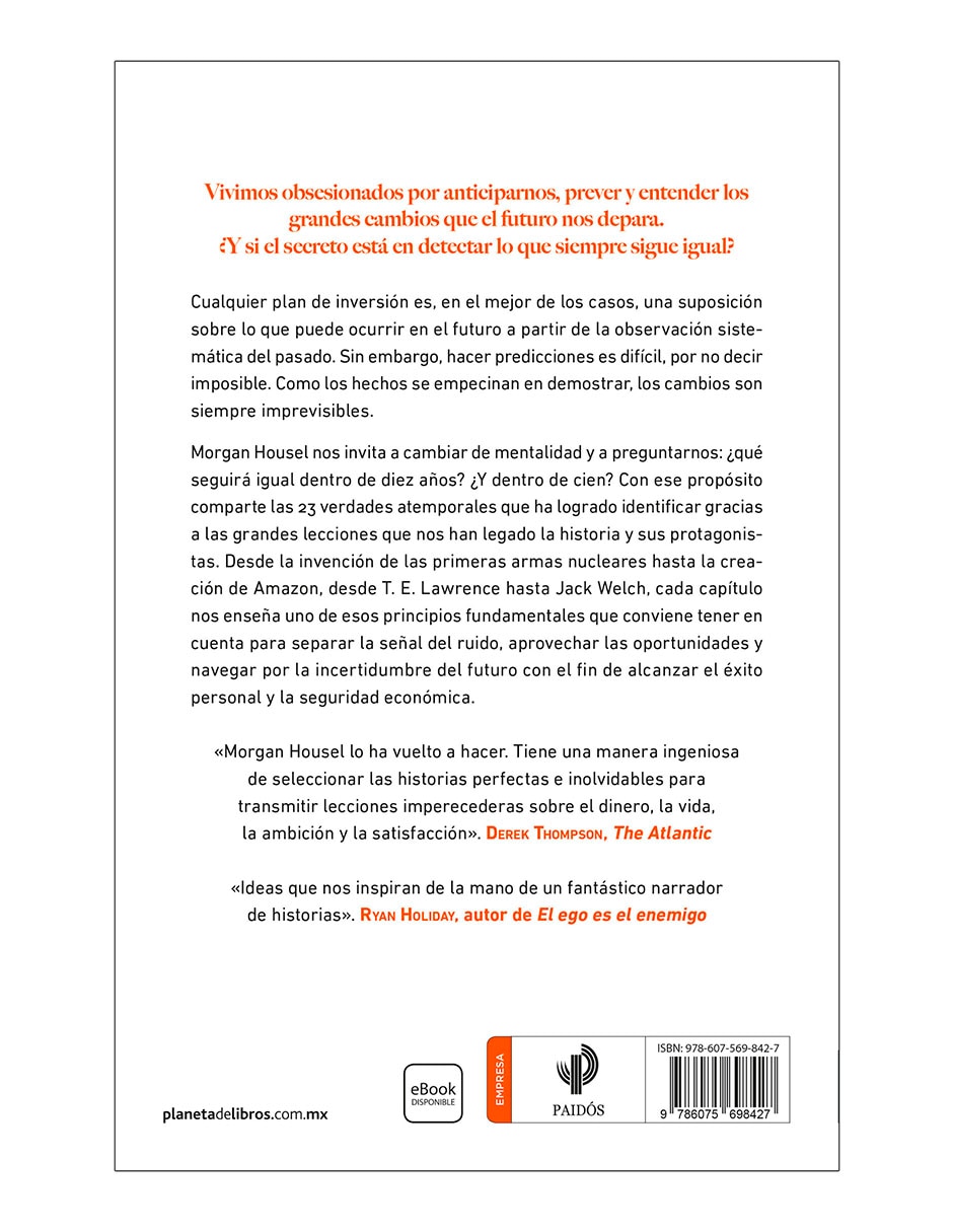 Libro Lo que nunca cambia de Morgan Housel 2