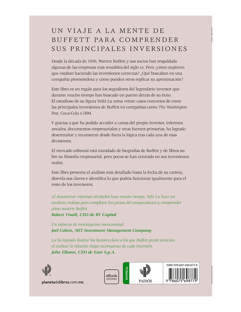 Libro Las inversiones de Warren Buffett de Yefei Lu 2