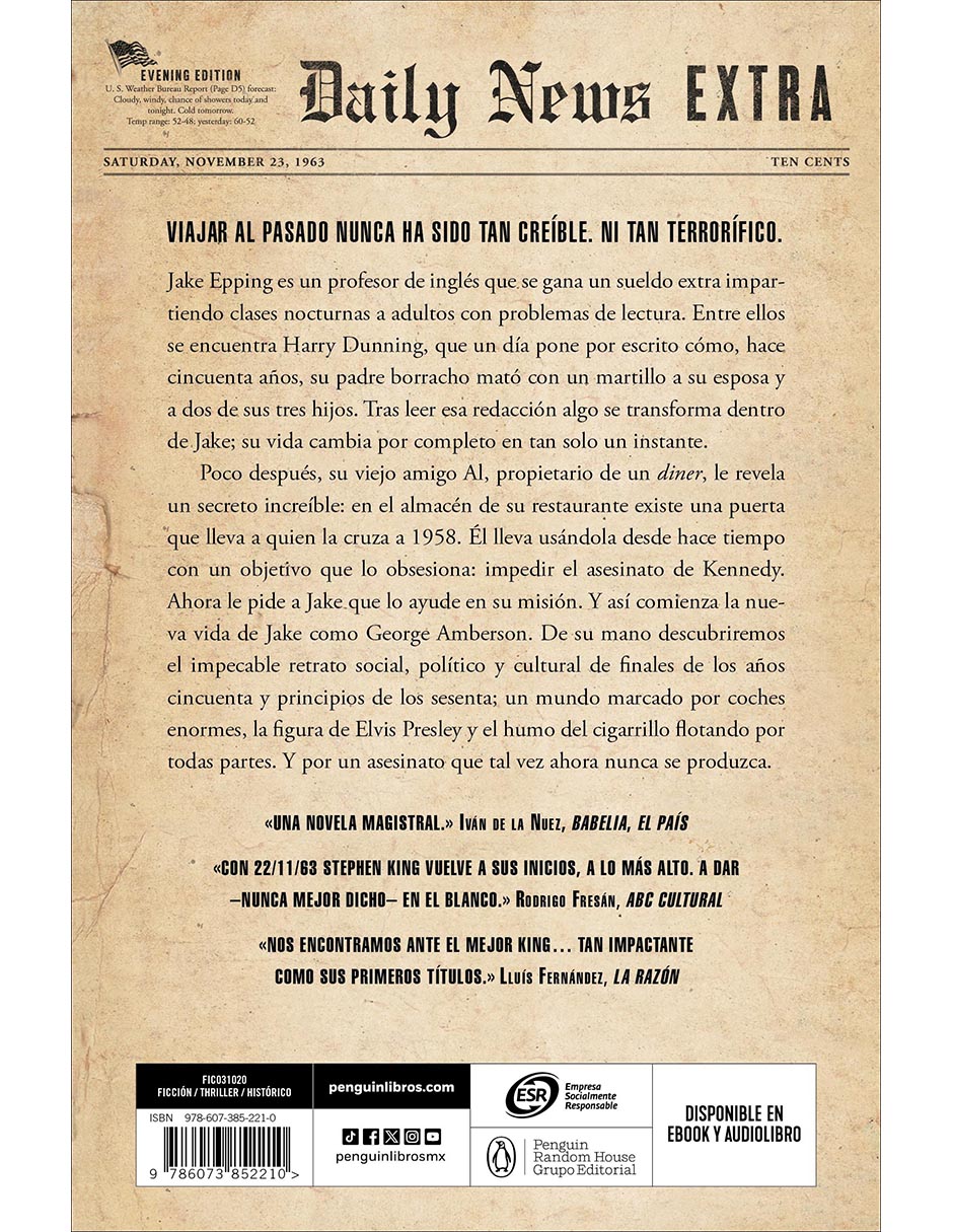 Libro 22/11/63 de King Stephen 2