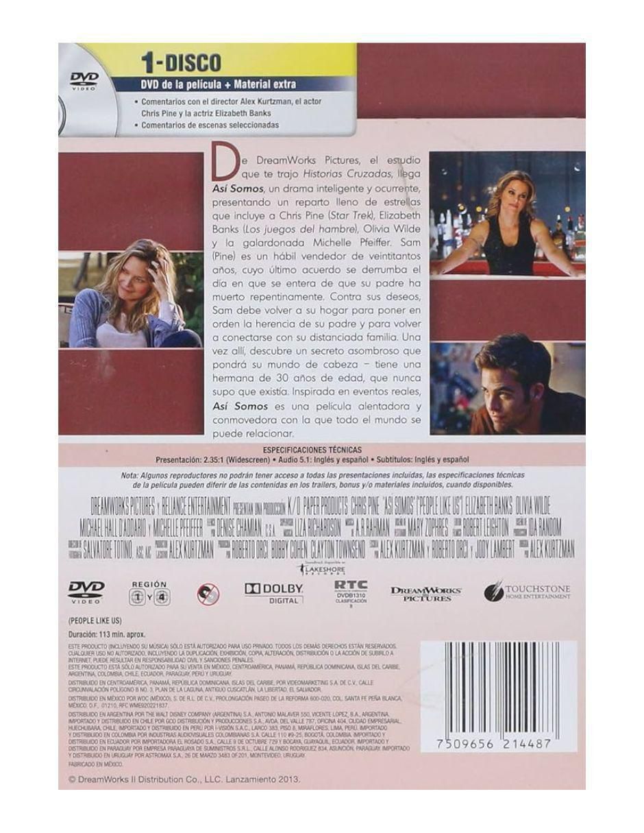 Así Somos 2012 película en DVD 2