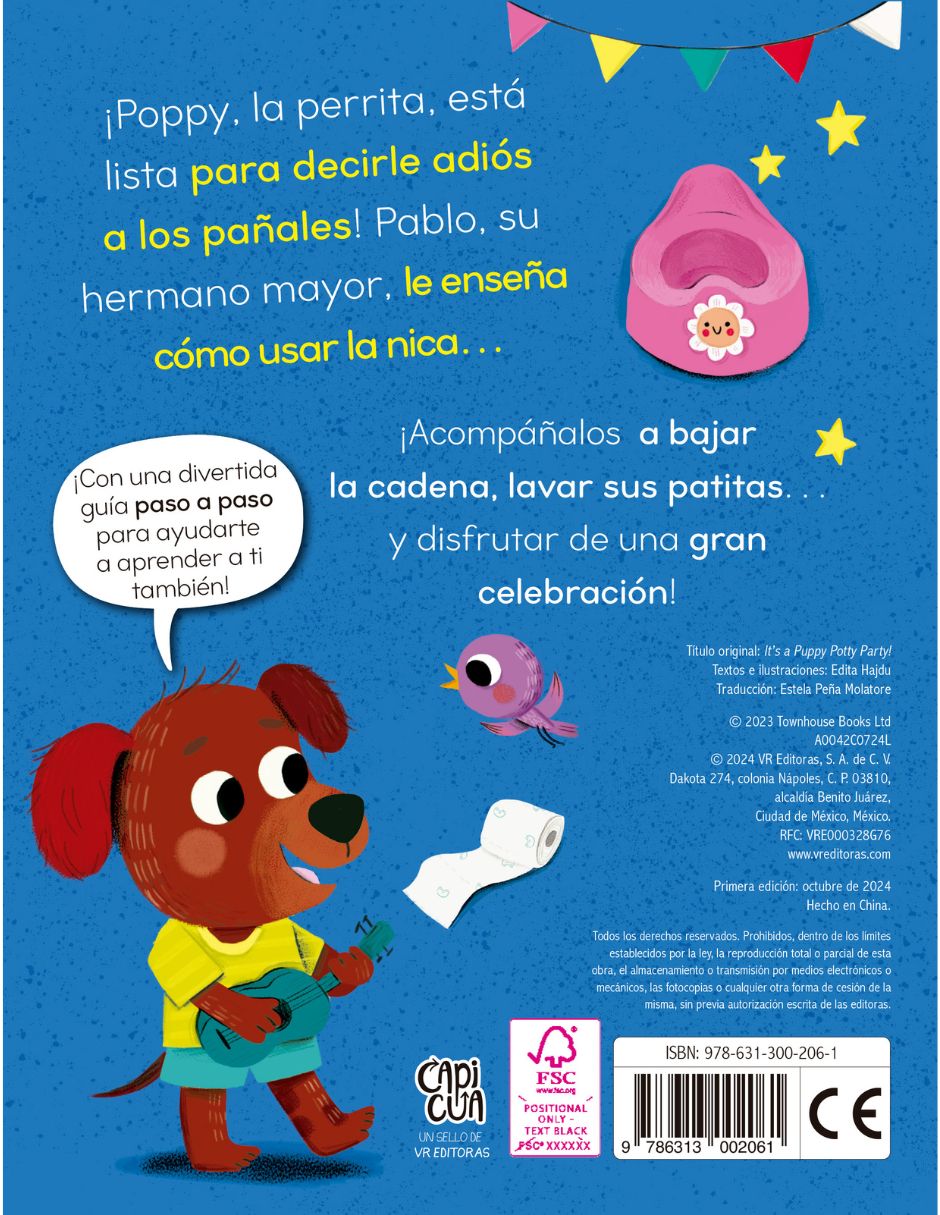 Libro Vamos al baño con la perrita Poppy de Edita Hajdu 2