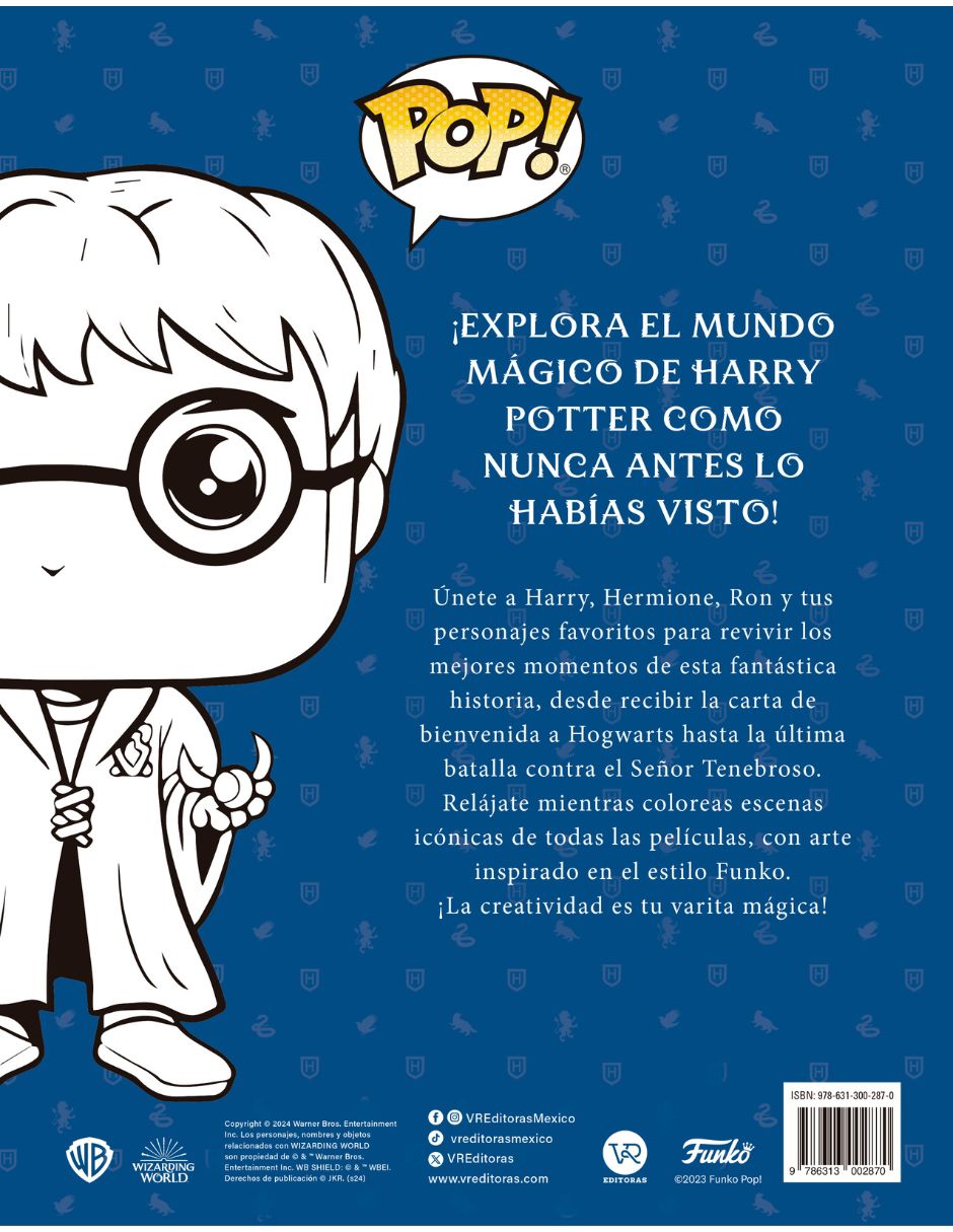 Harry Potter. El libro oficial para colorear Funko POP! de VR Editoras 3