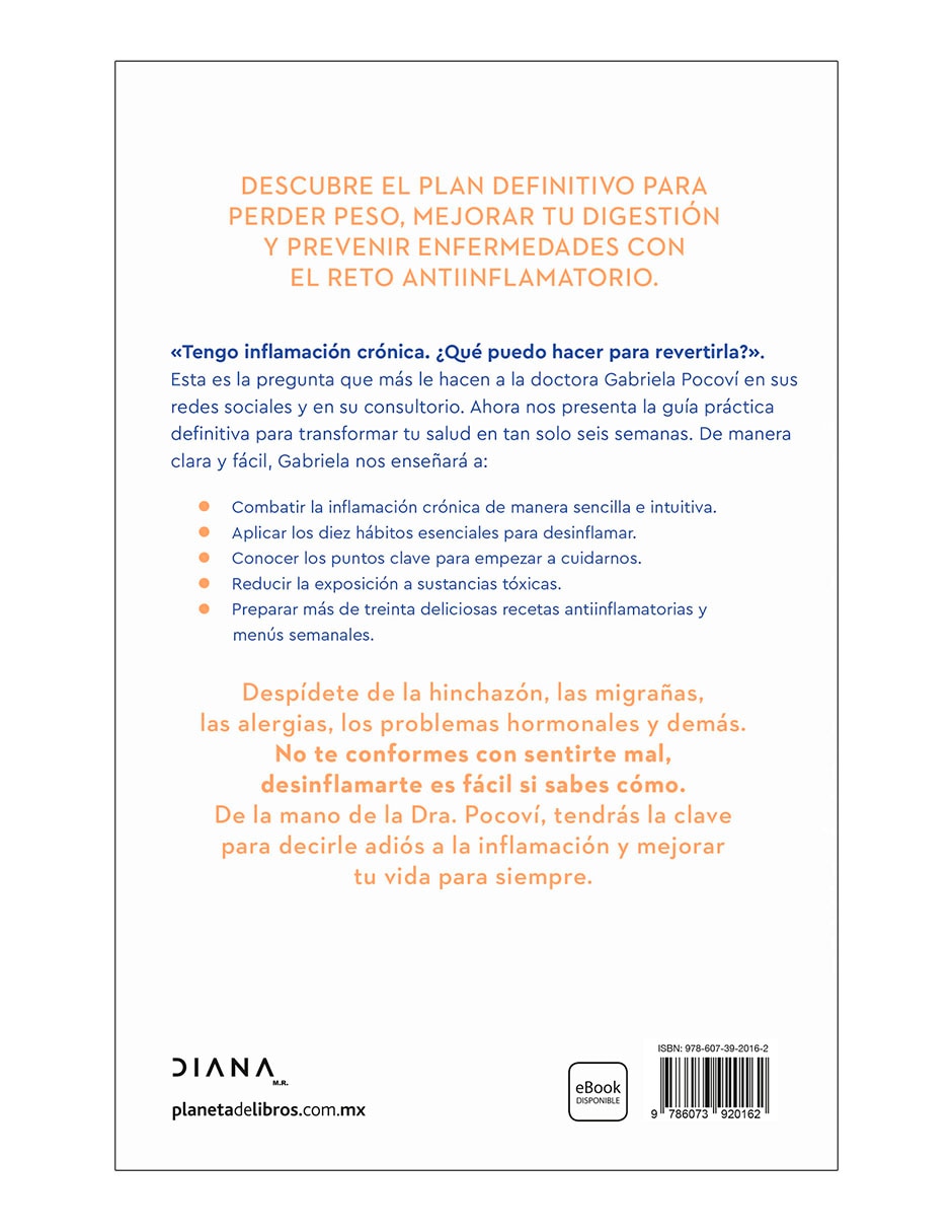 Libro La solución para la inflamación de Dra. Gabriela Pocoví Gerardino 2