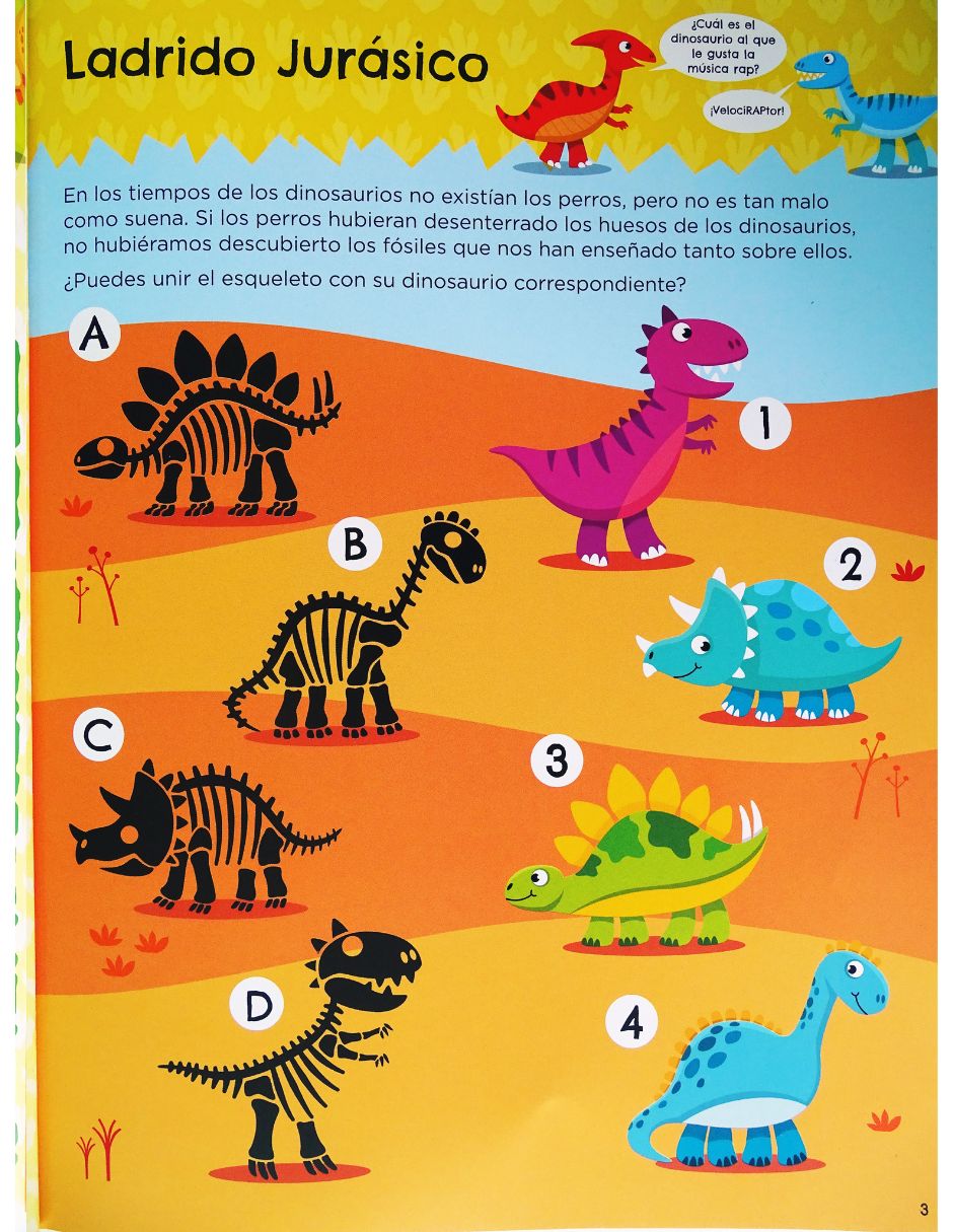 Libro Dinosaurios, Libro de Actividades de Capicua 3