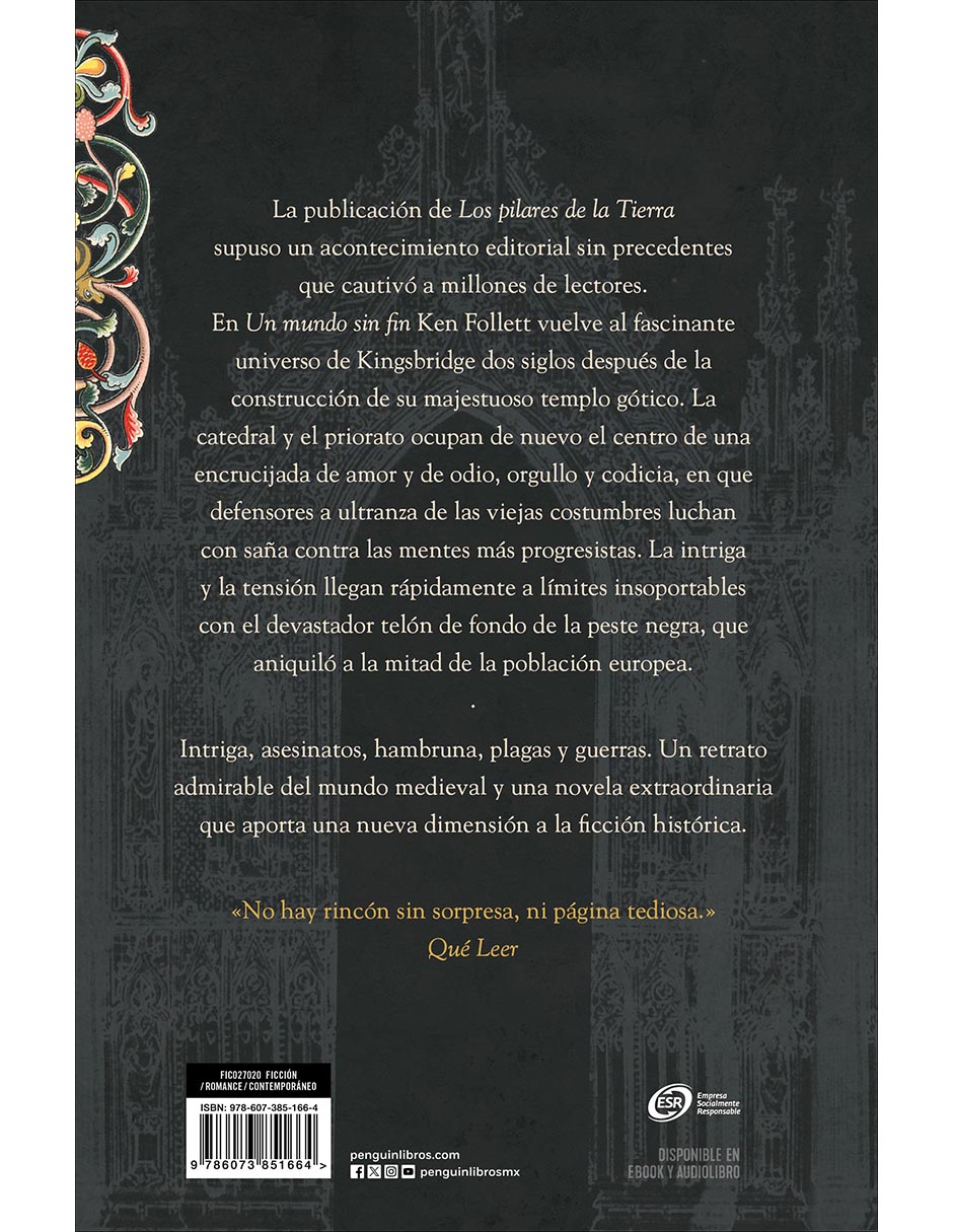Libro Un Mundo sin Fin (Saga los Pilares de la Tierra 2) de Ken Follett 2