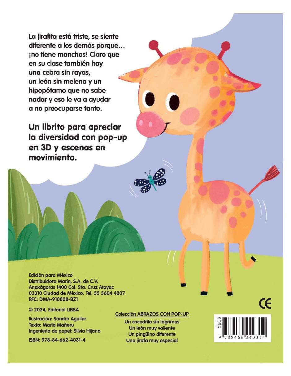 Libro Una jirafa muy especial con pop-up de María Mañeru/Sandra Aguilar 2