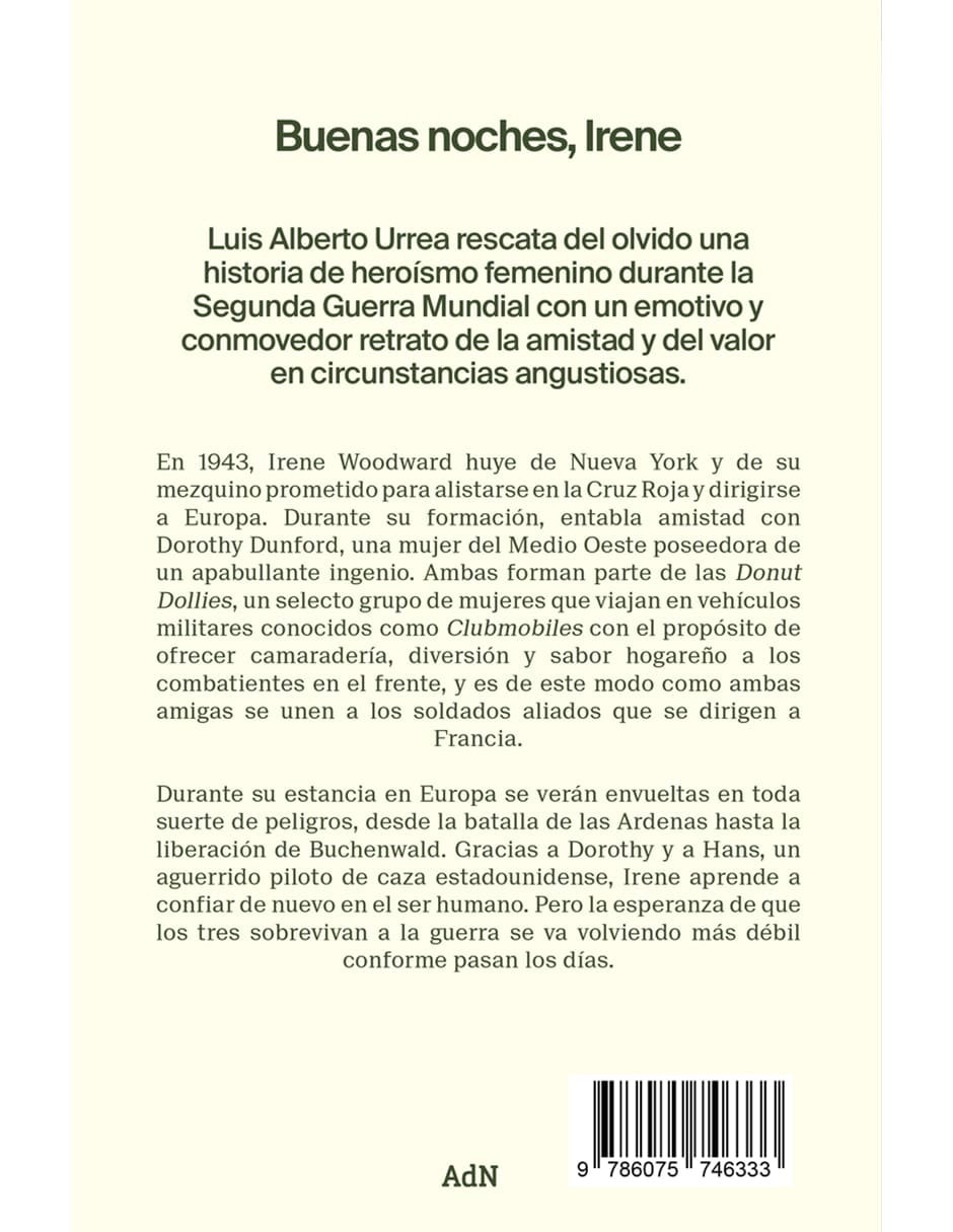 Libro Buenas noches, Irene de Alberto Urrea, Luis 2