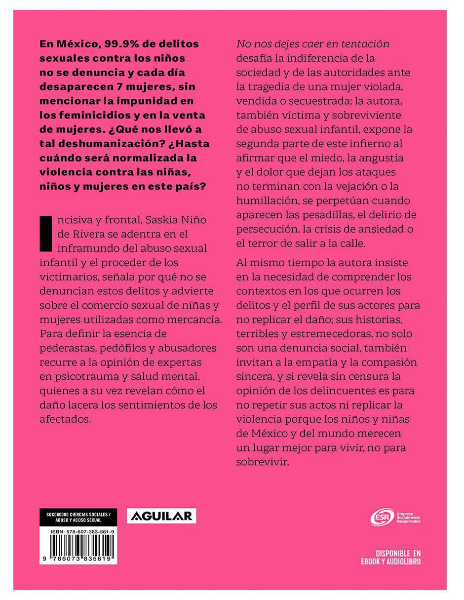 Libro No Nos Dejes Caer En Tentación de Saskia Niño De Rivera Cover 2
