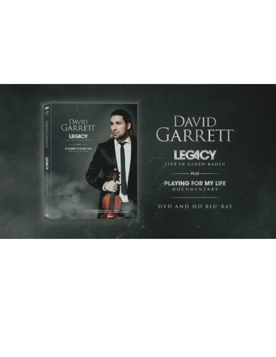 David Garrett Legacy: Live In Baden Baden concierto DVD Estándar 2