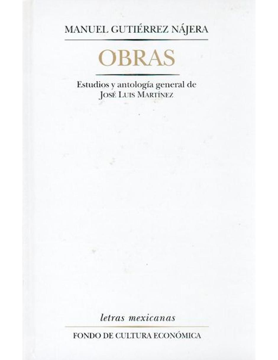 Libro Obras de Manuel Gutierrez Najera 1