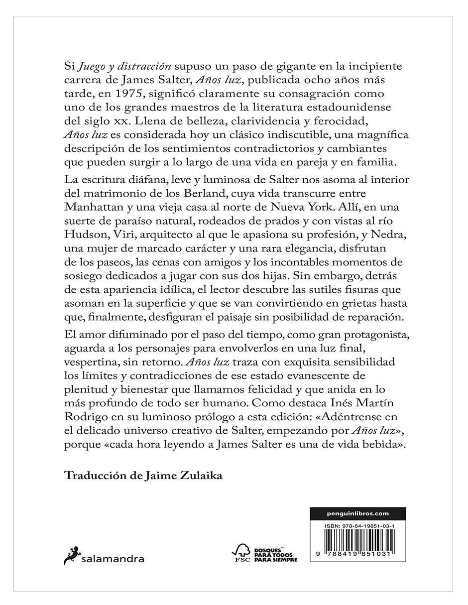 Libro Años luz de James Salter 3