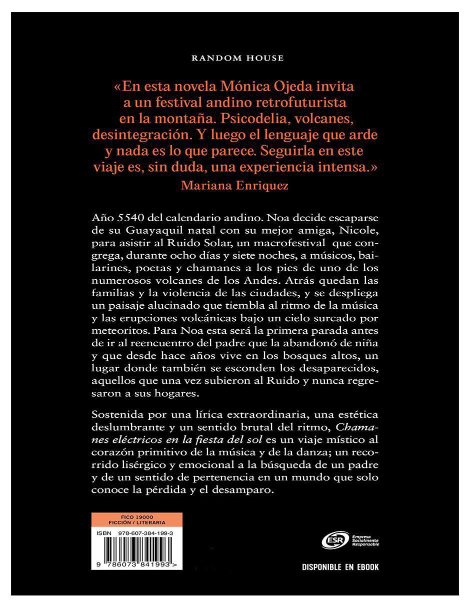 Libro Chamanes eléctricos en la fiesta del sol de Mónica Ojeda 2