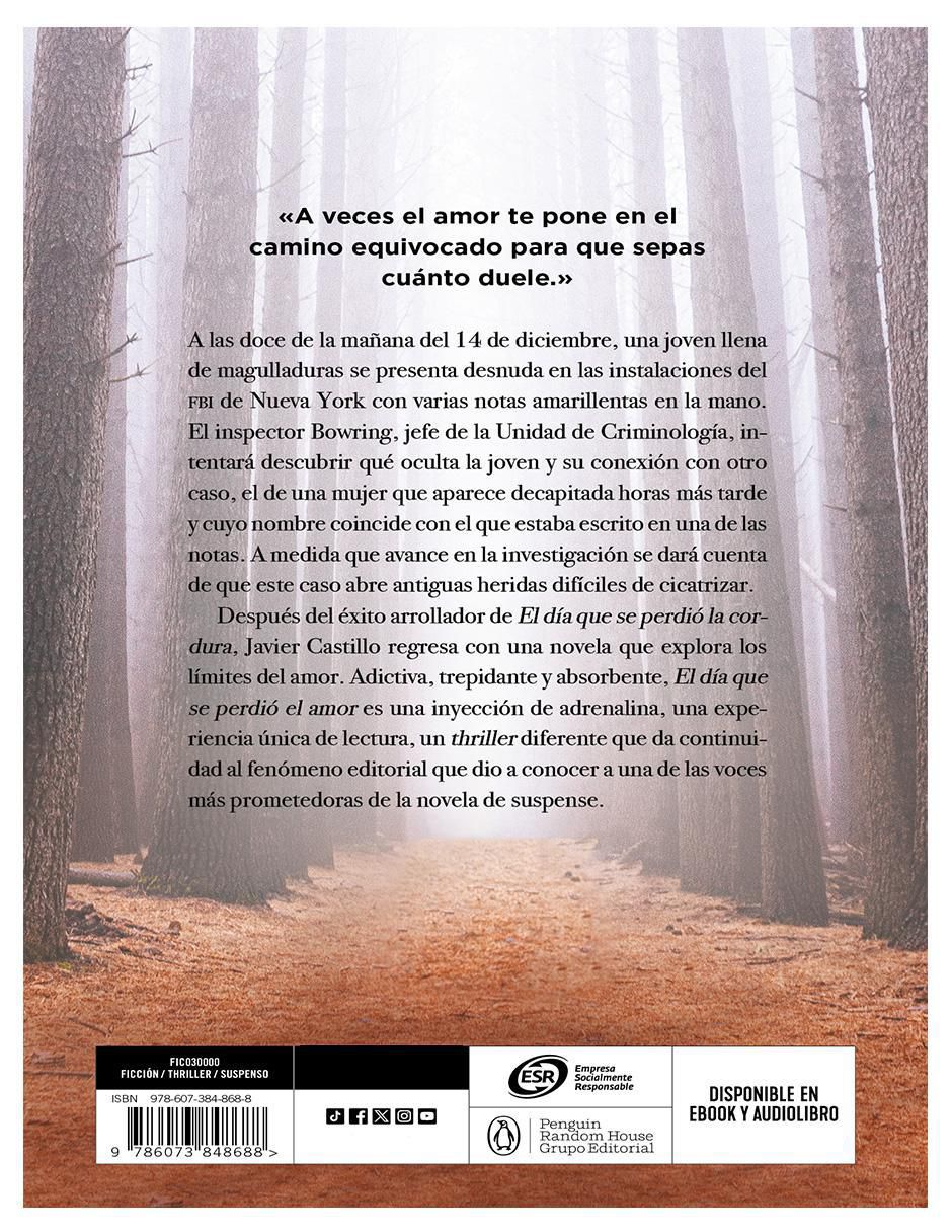 Libro El día que se perdió el amor de Javier Castillo 3