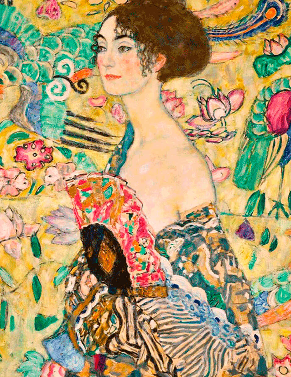 Rompecabezas La Dama con Abanico de Gustav Klimt 1000 piezas 2