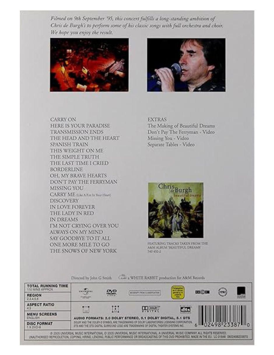 Chris de burgh: Beautiful Dreams 2005 concierto en DVD estándar 2