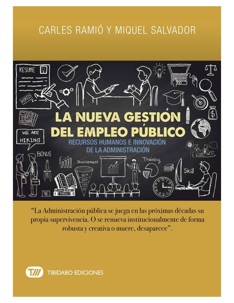 Libro La nueva gestión del empleo público de Carles Ramió/Miguel Salvador
