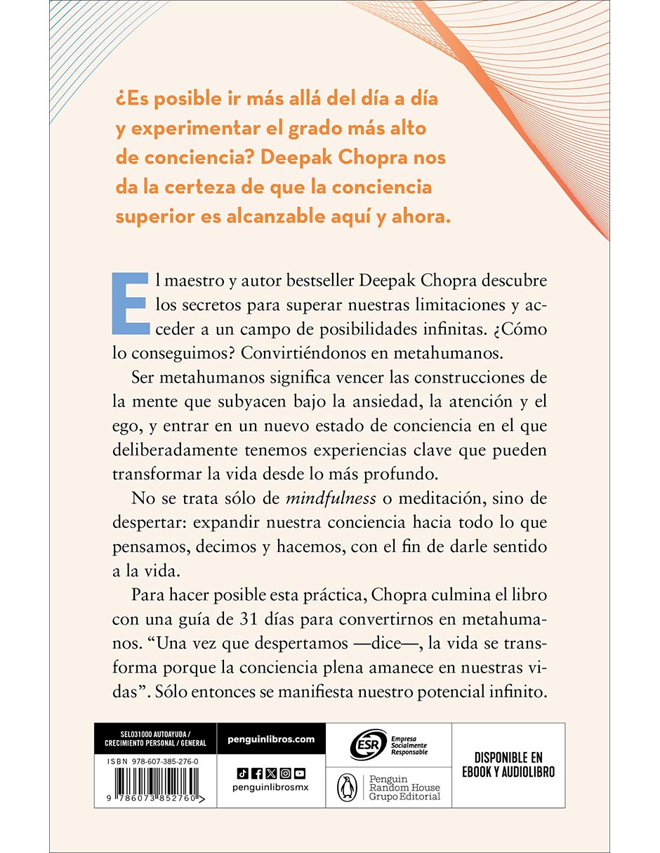 Libro Metahumano de Deepak Chopra 2