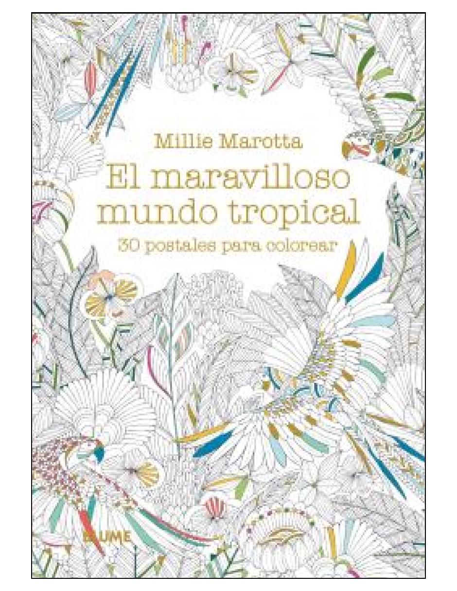 Libro Postales. Maravilloso Mundo Tropical de Millie Marotta 2