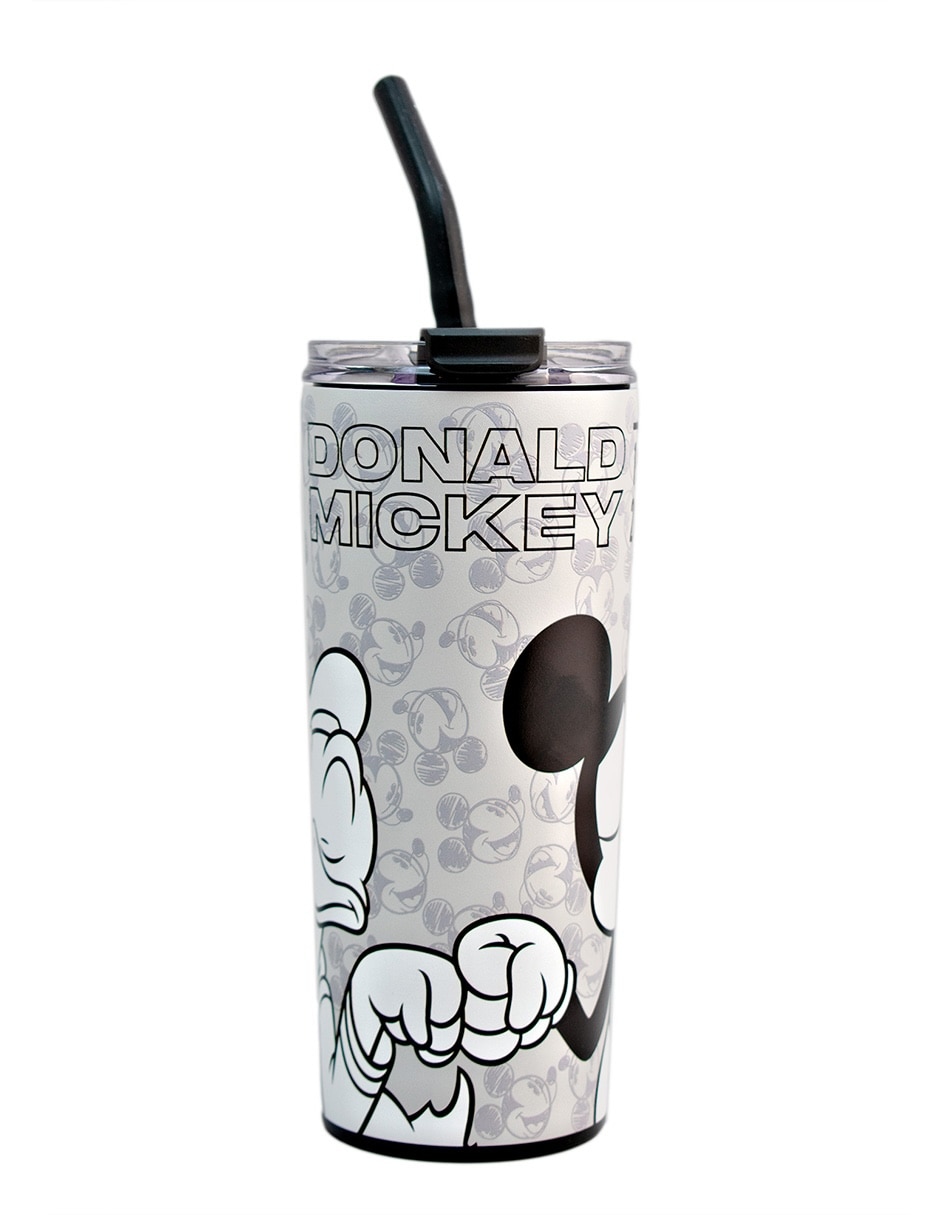 Termo de acero inoxidable Mickey con tapa a presión 600 ml 2