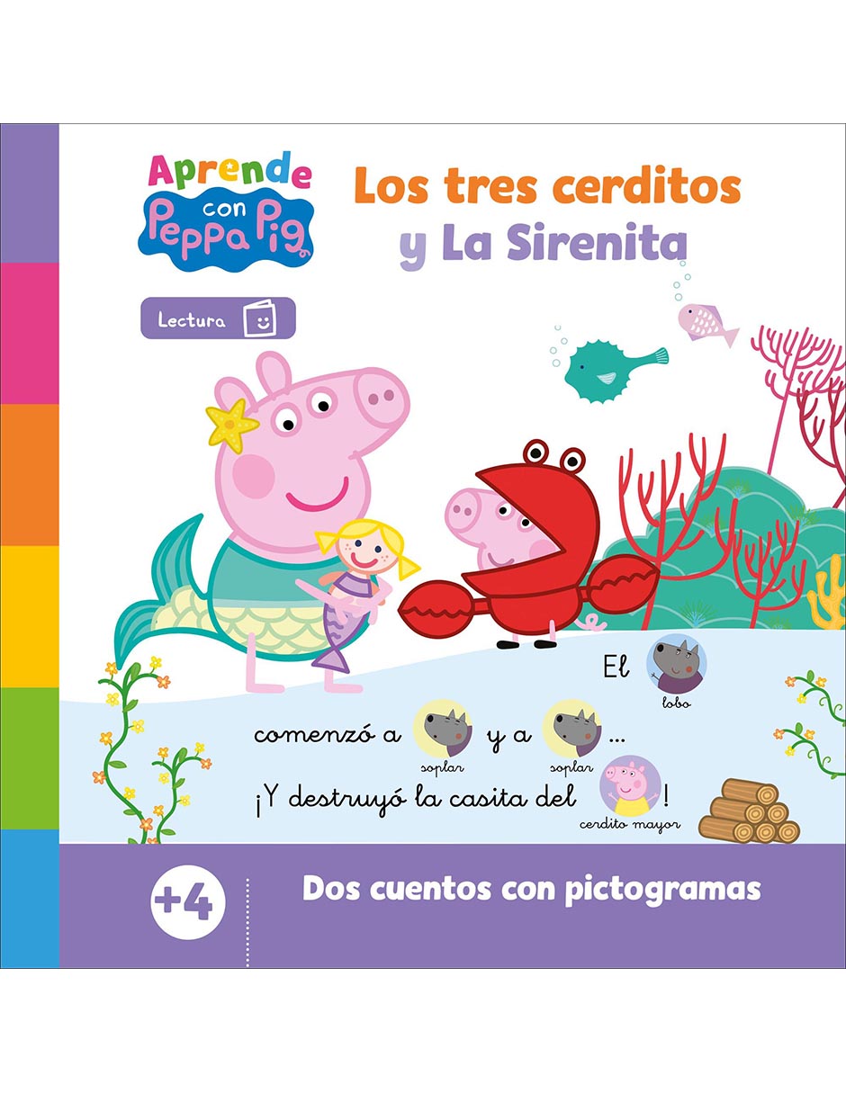 Libro Aprende Con Peppa Pig - Los Tres Cerditos Y La Sirenita de Eone Hasbro