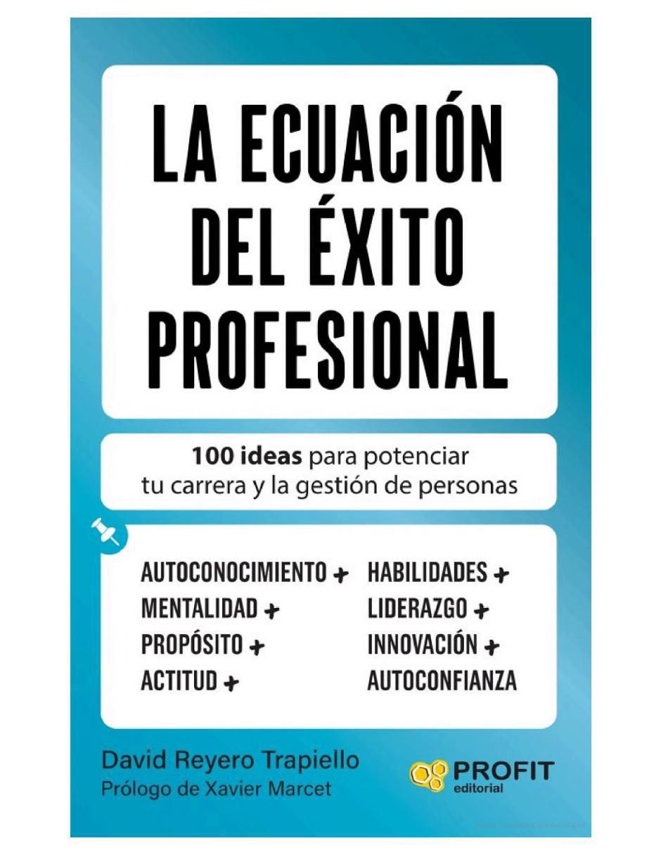 Libro La Ecuación del Éxito Profesional de David Reyero 2