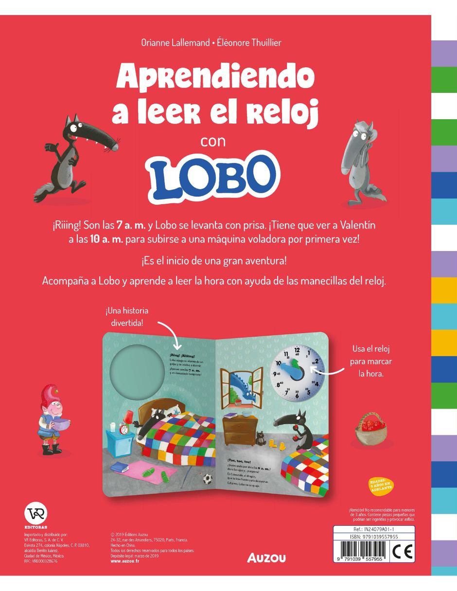 Libro Aprendiendo a leer el reloj con lobo de Orianne Lallemand/Eleonore Thuillier 4