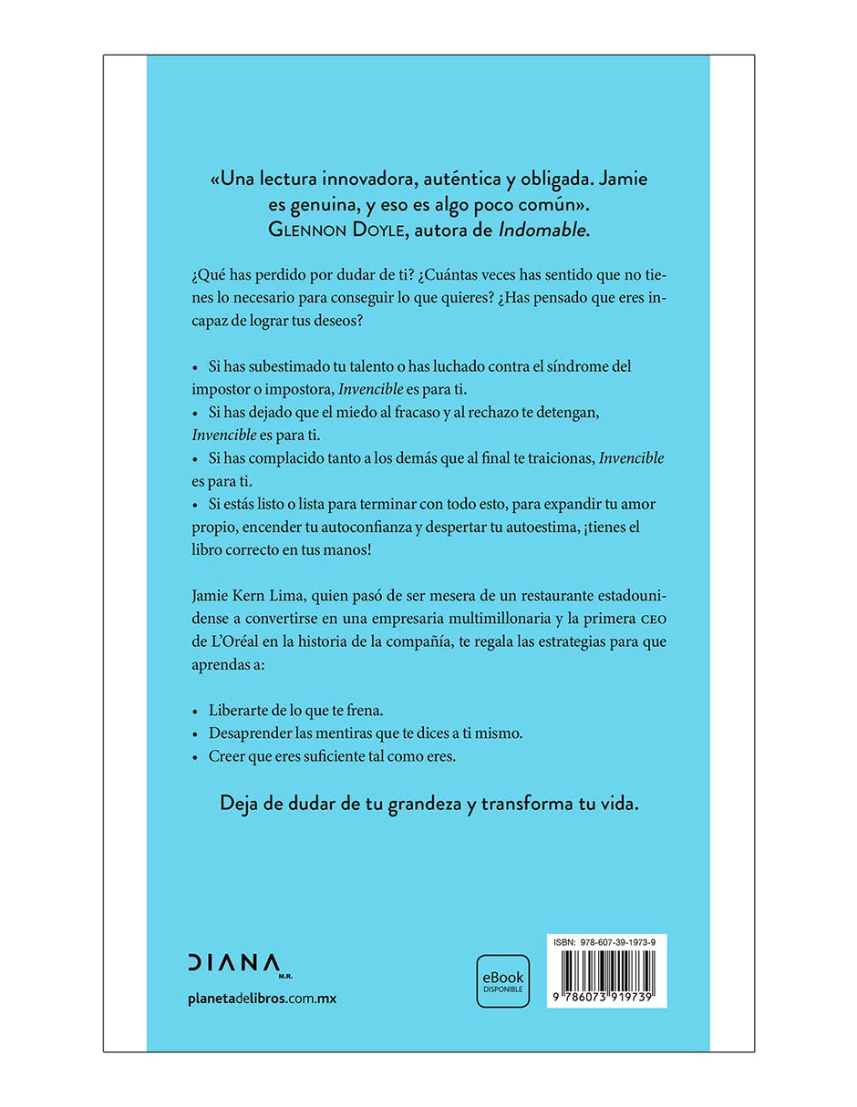 Libro Invencible de Jamie Kern Lima 2