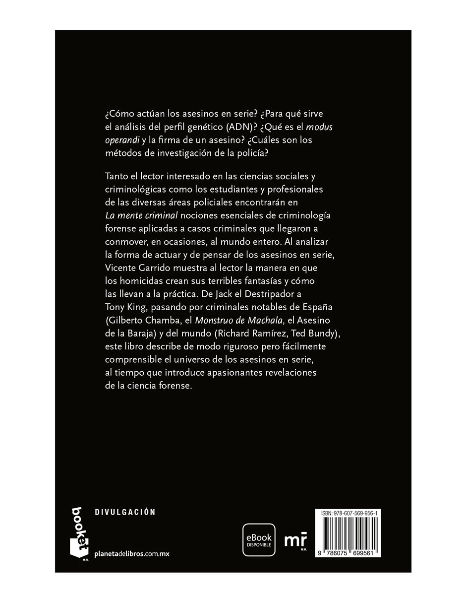 Libro La Mente Criminal de Vicente Garrido 2