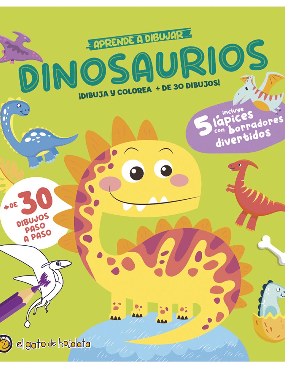 Libro Lápices Y Gomitas: Aprende A Dibujar Dinosaurios de