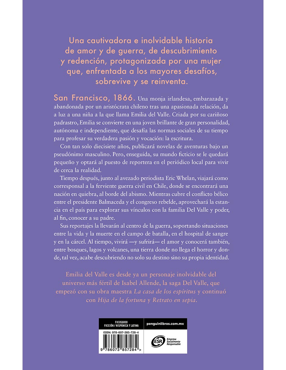 Libro Mi Nombre Es Emilia Del Valle de Isabel Allende 2