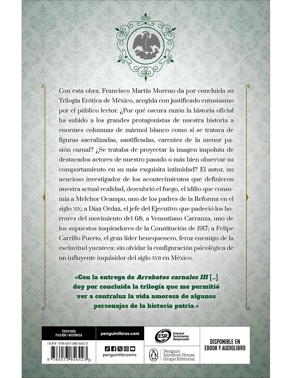 Libro Arrebatos carnales III de Francisco Martín Moreno 2