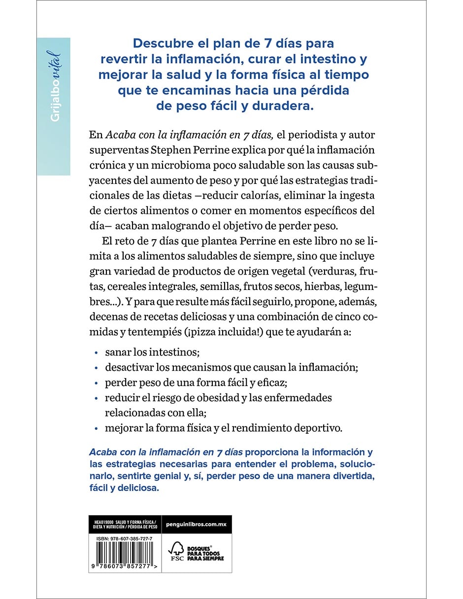 Libro Acaba con la inflamación en 7 días de Stephen Perrine 2