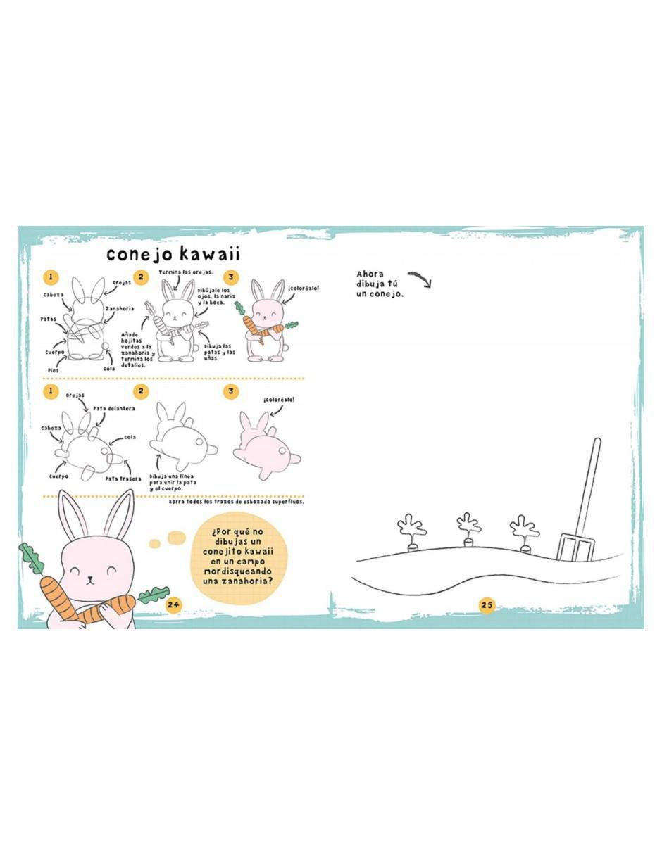 Libro Dibujar kawaii: Animales lindos paso a paso de Isobel Lundie 4