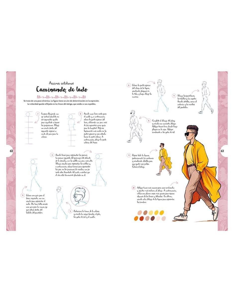 Libro Dibujar en 10 pasos: Figuras humanas de Justine Lecouffe 2