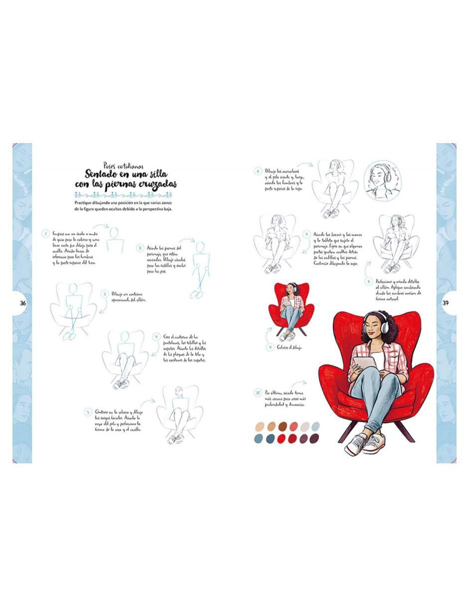 Libro Dibujar en 10 pasos: Figuras humanas de Justine Lecouffe 3
