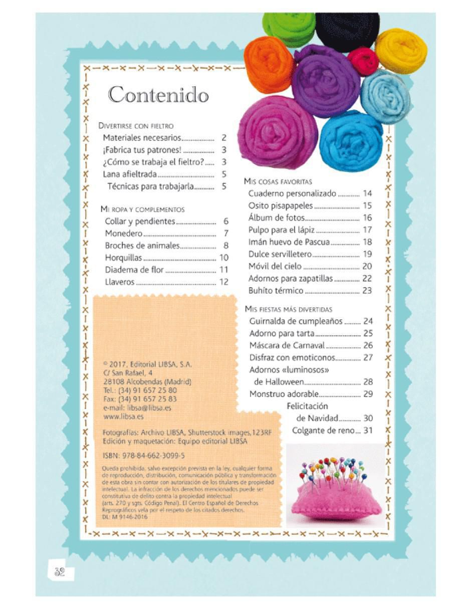 Libro Creaciones infantiles con fieltro de Varios autores 3