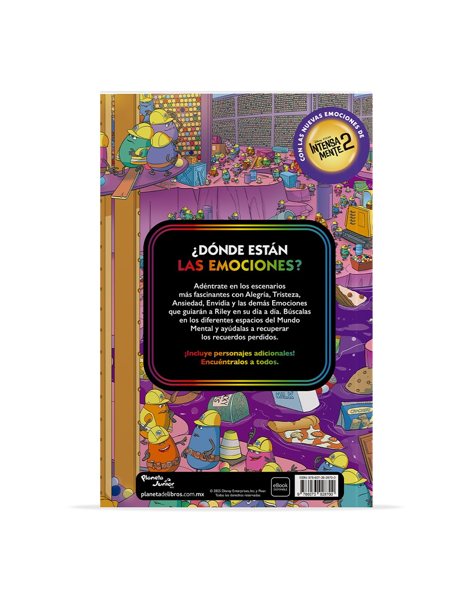 Libro Intensamente. ¿Dónde están las emociones? de Disney 2